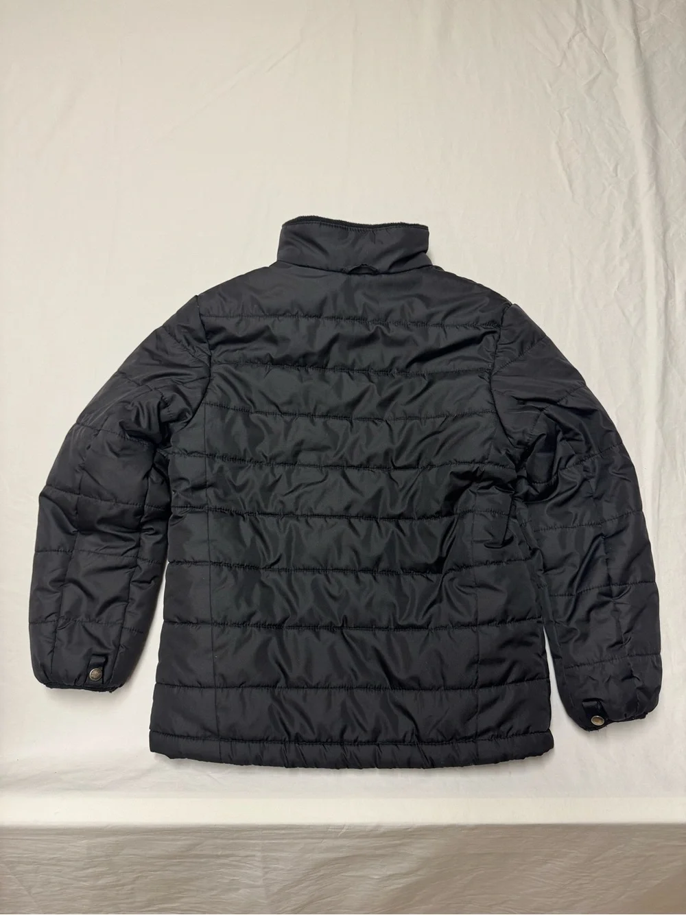 Gerry Boys Puffer Jacket Size S 7/8 Black Neon Green Zip Winter Coat